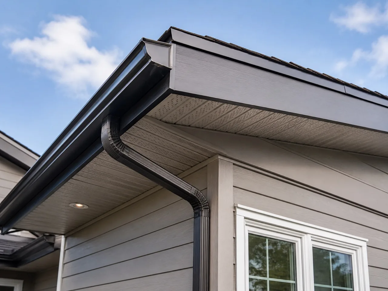 Eavestrough and downspout installation by W Contracting